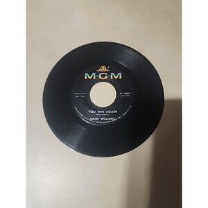 Hank Williams 45 RPM I'm So Lonesome I Could Cry / You Win Again MGM